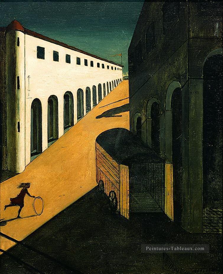 mystère et la mélancolie d’une rue 1914 Giorgio de Chirico surréalisme métaphysique Peintures à l'huile